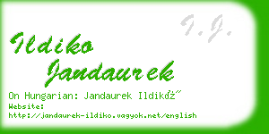 ildiko jandaurek business card